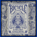 Bicycle Poker Cyclist Cycliste Bleu