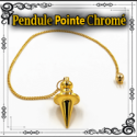 Pendule Du Mentaliste Doré Pointe Conique