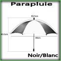Parapluie à Production - Noir / Blanc