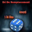 1 Die Blue Gimmicked - Mental dice , Die - Tony Anverdi