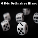 6  Dés Ordinaires Blanc - Tony Anverdi