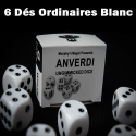 6  Dés Ordinaires Blanc - Tony Anverdi