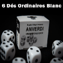 6  Dés Ordinaires Blanc - Tony Anverdi