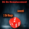 1 Die Red Gimmicked - Mental dice  Die - Tony Anverdi
