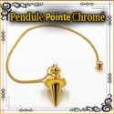 Pendule Du Mentaliste Doré Pointe Conique