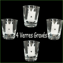 Verres à Whisky Gravés - Carré d'As