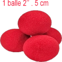 1 balle Rouge en mousse 2" ( super soft ) Goshman - Le Petit Magicien