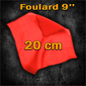 Foulard En Soie Rouge 20 cm - 9"