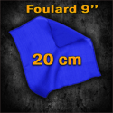 Foulard En Soie Bleu 20 cm - 9"