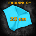 Foulard En Soie Bleu Turquoise 20 cm - 9"