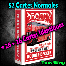 Phoenix Double Decker Two Way - 52+26+26 Rouge - Card Shark