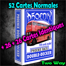 Phoenix Double Decker Two Way - 52+26+26 Bleu - Card Shark