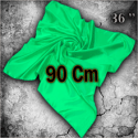 Foulard En Soie Vert - 90 cm - 36"