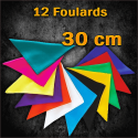 12 Foulards En Soie 30 cm - 12"