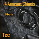 4 Anneaux Chinois Luxe TCC - Linking Rings Noir