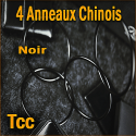 4 Anneaux Chinois Luxe TCC - Linking Rings Noir