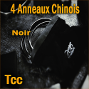4 Anneaux Chinois Luxe TCC - Linking Rings Noir