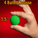 4 Balles Mousse Vert 1.5"