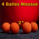 4 Balles Balles Mousse Orange 2"