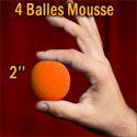4 Balles Balles Mousse Orange 2"