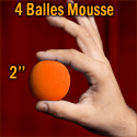 4 Balles Balles Mousse Orange 2"