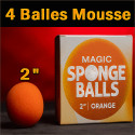 4 Balles Balles Mousse Orange 2"