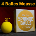 4 Balles Mousse Bleu 2"