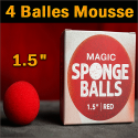 4 Balles Mousse Rouge 1.5"