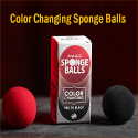 Color Changing Sponge Balls - black / red 2"