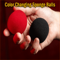 Color Changing Sponge Balls - black / red 2"