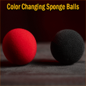Color Changing Sponge Balls - black / red 2"