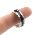 Bague Aimantée 21 mn Argent et Noir