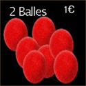 2 balles verte  mousse 1" ( super soft ) Goshman