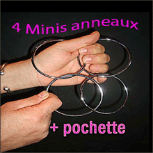 Anneaux Chinois - 4 anneaux 6 cm - Le Petit Magicien
