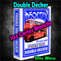 Phoenix Double Decker - 104 Cartes Blanche Bleu - Card Shark