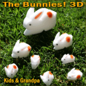 The Bunnies! 3D Rabbits - Kids & Grandpa