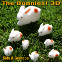 The Bunnies! 3D Rabbits - Kids & Grandpa