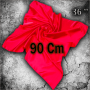 Foulard En Soie Rouge - 90 cm - 36"
