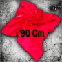Foulard En Soie Rouge - 90 cm - 36"
