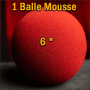 1 Balle Mousse Rouge 6 "