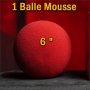 1 Balle Mousse Rouge 6 "