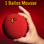 1 Balle Mousse Rouge 4 "