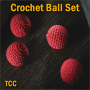 4 Crochet Ball Set Red - TCC