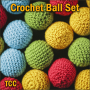 4 Crochet Ball Set Red - TCC