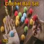 4 Crochet Ball Set Red - TCC