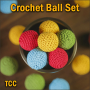 4 Crochet Ball Set Red - TCC