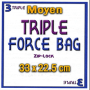 Triple Force Zip Lock Bag Moyen - 33 x 22.5 cm