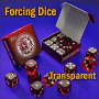 Forcing Dice Set Transparent Red - Iarvel Magic