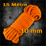 Corde Orange 15 mètre (Diamètre 10 mm)