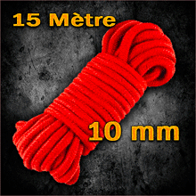 Corde Rouge 15 mètre (Diamètre 10 mm)